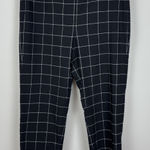 Zac & Rachel Dress Pants Womens 12 Black Windowpane Pull On Ankle Stretch Office Photo 0