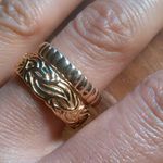 Love Weave Set of Two 18K Yellow Gold Ion Plated Bronze Rings (Size 9) Photo 10
