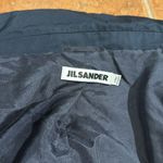 Jil Sander  Navy Blue Silk Lined Jacket Snap on Button Italy size 42 Photo 8