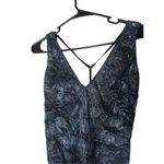 Victoria's Secret Victoria’s Secret Black Metallic Palm Lace Strappy Bodysuit Size Medium‎ Photo 1