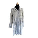 Free People  Maldives Stripes Top in Ivory & Blue Combo NWT MSRP: $198 Photo 8