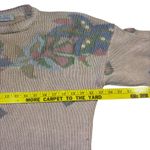 Karen Scott VTG Karen Scott Hand Knits Floral Diamond Pattern Sweater Beige M** Photo 6