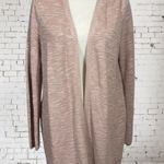 J. Jill Linen Blend Size Small Long Open Front Cardigan Rose Pink Minimalist Photo 0