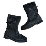 Sweater cuffed scrunch faux leather boots size 42 Black Photo 6
