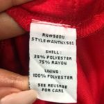 Sangria Vintage Red Shimmer Layered Ruffle Knee Length Dress Photo 8