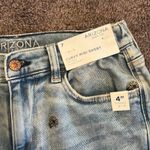 Arizona Jeans Arizona Jean Co. curvy midi jean shorts with embroidered daisy flowers NWT Photo 5