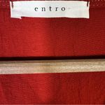 Entro  Split Neck Tunic Top Womens L Rust Orange Flowy Lightweight Minimalist Photo 6