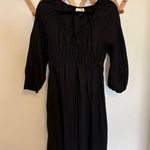Target Black V Neck Black Dress with Long Sleeves Photo 0