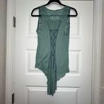Tiny  Button Front Criss Cross Tie Back Sleeveless Top Photo 11