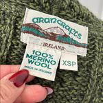 Aran Crafts Merino Wool Open Cardigan Army Green Size undefined Photo 5