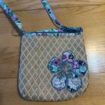 Vera Bradley Penelope Garden Beach Crossbody Tan Bag Purse Photo 2
