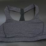 Lululemon  Fast Lane Bra Power Luxtreme Variegated Knit Black Heathered Sportsbra Photo 0