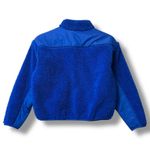 Madewell Womens XS Blue Fleece 1/2 Zip Pullover Jacket Pockets Sherpa Coat Cozy Photo 1