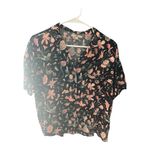 Vans  Black and Pink Floral Blouse Photo 0