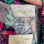 Cappagallo Dress Shift Stretchy Slinky Floral Tropical 3/4 Pink Blue Green Gold Size L Photo 11