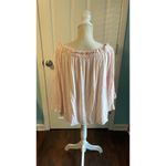 Charlie Paige  Off Shoulder Top. Pink. Size L Photo 2