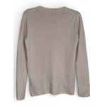 Banana Republic  Merino Wool V Neck Sweater Taupe XL Long Sleeve Button Cuff Photo 1