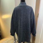 Eddie Bauer  Ladies Oversized Sherpa Teddy Navy Blue Long Jacket Pockets Plus XXL Photo 4