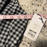 BAILEY 44 Black White Gingham V Neck Twist Knot Smocked Waist Midi Dress Medium Photo 9