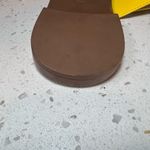 Kate Spade Cece Patent Logo Slip-On T-Strap Sandals Yellow Show NEW Women's Sz 8 Photo 11