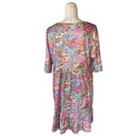 Ralph Lauren NWOT Lauren  Green LabelPsychedelic Floral Print Midi Dress Oversize Photo 5