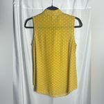 Van Heusen  Women's Size S/P Yellow Polka Dot Blouse Attached Scarf Tie Corpcore Photo 1
