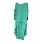 New York And Company FUN! NY and Company 7th AVE. Green Hi-Lo Blouse w. Peek-a-Boo Shoulders - Size S Photo 4
