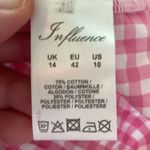 Gingham pink and white mini dress Size 10 Photo 7
