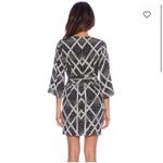 Yumi Kim 9-5 100% Silk Black & White Dimond Geometric Wrap Mini Dress Size S Photo 1