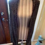 Cache  open front black & white tweet sweater size medium Photo 0