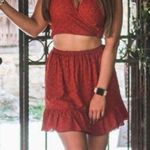 ZARA Openwork Embroidered Terracota Mini Dress Size Large Blogger Favorite Photo 9