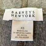 barney's new york Olive Green Gray Open Front Fleece Cardigan Sweater Jacket XS Photo 2