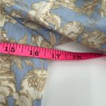 Rebecca Taylor  Long Sleeve Satin Leaf Top in Sky Blue Combo Sz 2 Photo 3