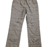 L.L. BEAN Plaid Houndstooth 100% Cotton Pants Womens Petite 10 Classic Fit Brown Blue Photo 0