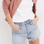 Madewell NWT 25 XS Relaxed Denim Shorts Essen Wash Distressed Retro Summer Cute Photo 0