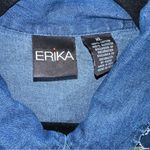 Erika EUC  Zip-Up Embroidered Denim Jacket - XL Photo 2