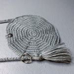 Cute Crocheted Small Silver Circle Crossbody Purse!✨ Photo 2