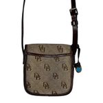 Dooney & Bourke Vintage  Crossbody Bag Brown Monogram Logo Flap Canvas Leather Photo 4