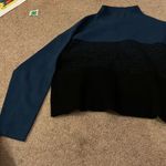 Anne Klein Ann Klein mock neck viscose blue sweater Photo 3