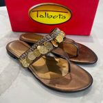 Talbots Leanne Flats Slide Thong Sandals Women’s Size 8M Leather Antique Bronze Photo 7