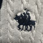 U.S. Polo Assn. Womens Off-White Cardigan Large Preppy Academia Crest Horse Girl Photo 3
