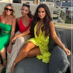 House Of CB  OLESSIA ACID LIME BACKLESS HALTER MAXI DRESS NWOT gown size S neon Photo 8