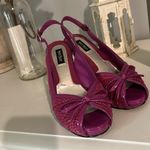 White House | Black Market Heels Leather Soles Pink Alligator Look Purple Womens 8 Photo 5