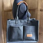 EUC Large Canvas Tote Bag. Black Photo 0
