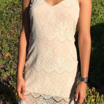 Forever 21 Forever-21 Women's White and Cream Dress Photo 0