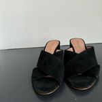 Madewell The Greer Mule Sandal Size 7.5 Black Comfort Suede Medium Block Heel Photo 9