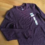 Sonoma Long Sleeve Thermal Crewneck, Red Wine Burgundy Heather, Size S Photo 0