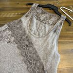 Y2K Whimsigoth Fairy Tunic Top Dress Lace Sequin Asymmetrical Gray Wool Mohair Size L Photo 2