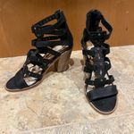 DV by Dolce Vit Dolce Vita Lain Black Gladiator Block Leather Heels Photo 0