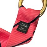 Ralph Lauren Lauren Women's Pink Striped Belt Gold Ring Buckle Photo 4